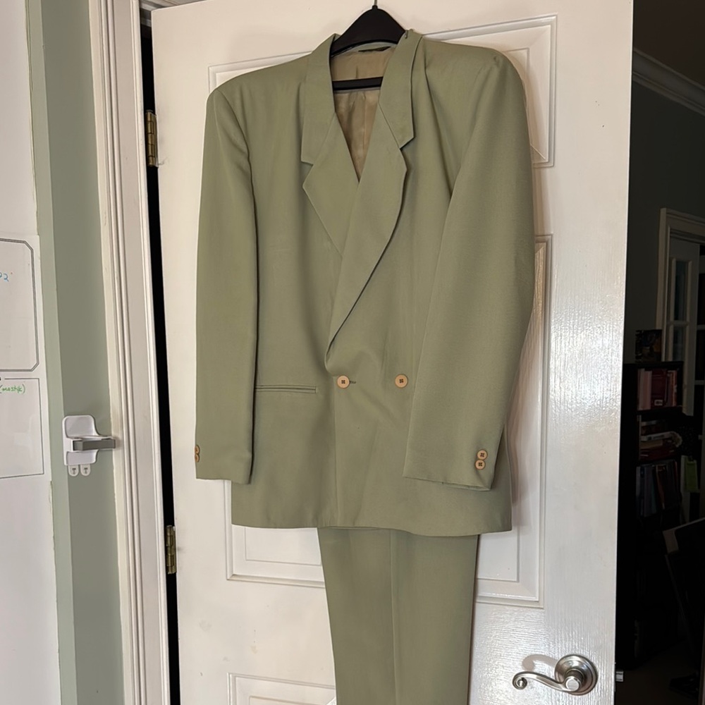 Classic Olive Green Men's Suit